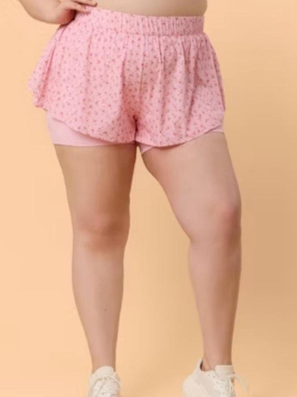 Blogilates Floral Ruffle Lounge Shorts - Picture 2 of 3